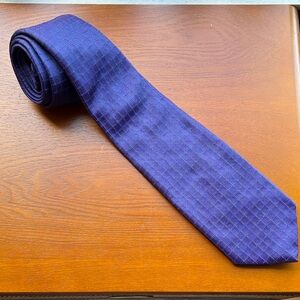 Thomas Pink Purple Grid Silk Tie